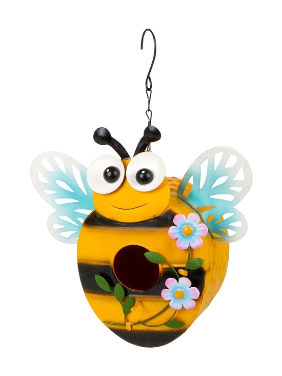 Source Unknown Other - Metal Bee-Shaped Birdhouse with Wings